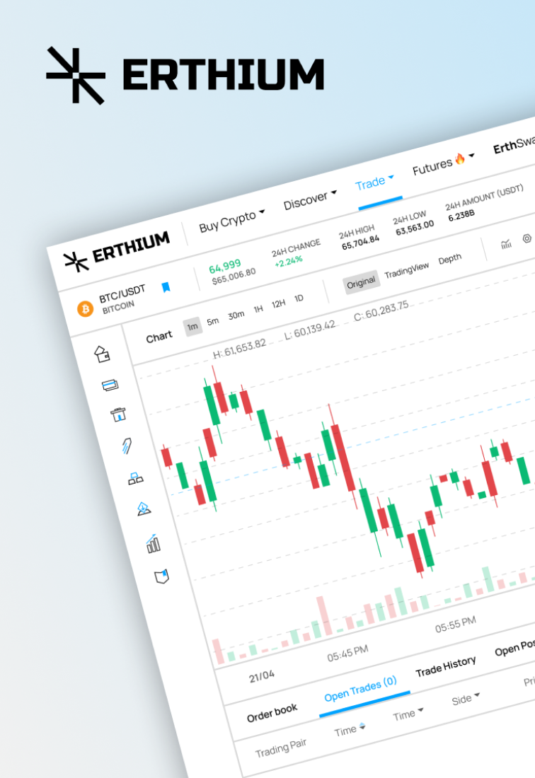 Erthium trading platform branding
